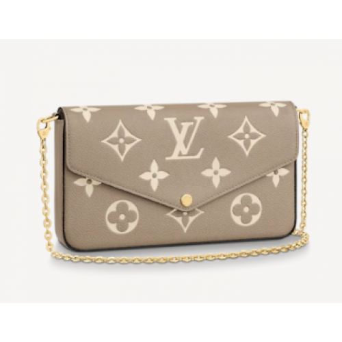 Louis Vuitton Original POCHETTE FELICIE Kettentasche M69977 grau