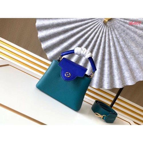 Louis Vuitton Original Taurillon Leder CAPUCINES BB M95509 blau