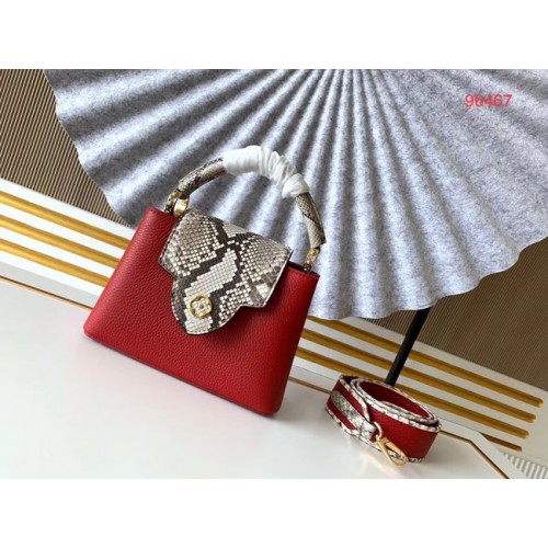 Louis Vuitton Original Taurillon Leder CAPUCINES BB M95509 rot