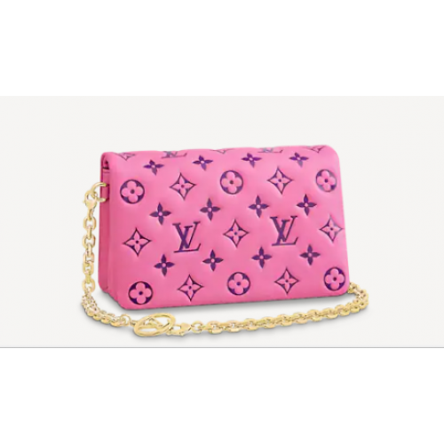 Louis Vuitton POCHETTE CUSHION M80745 Rosa Lila