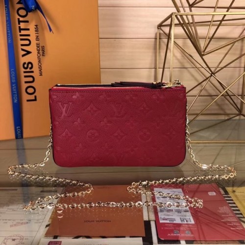 Louis Vuitton POCHETTE DOPPELTER REISSVERSCHLUSS M63919 rot