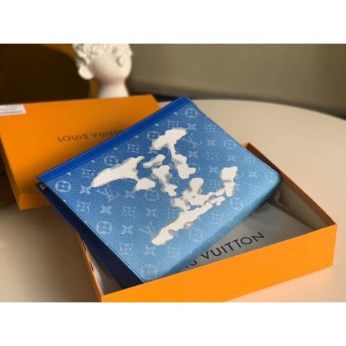 Louis Vuitton POCHETTE VOYAGE MM M45480 Blau