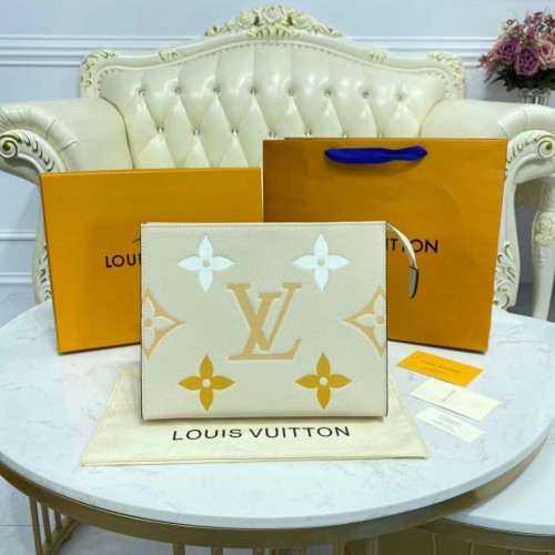 Louis Vuitton POCHETTE VOYAGE MM M80504 Creme Safran