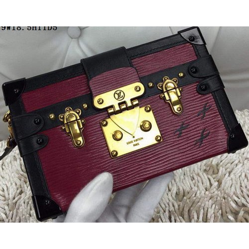 Louis Vuitton Petite Malle Epi Ledertasche M94219 Burgund