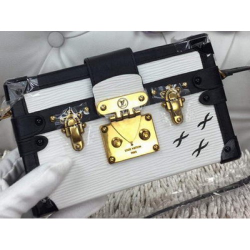 Louis Vuitton Petite Malle Epi Ledertasche M94219 Weiß