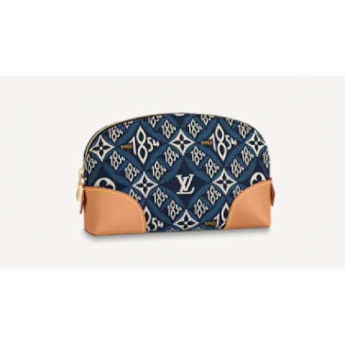 Louis Vuitton SINCE 1854 POCHETTE COSMETIQUE M80307 blau