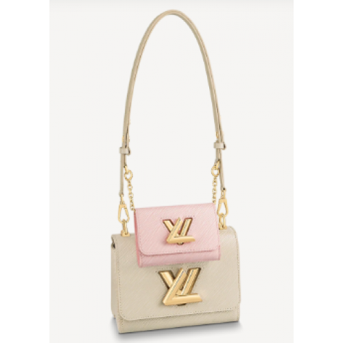 Louis Vuitton TWIST PM M59886 Taupe Braun Pink