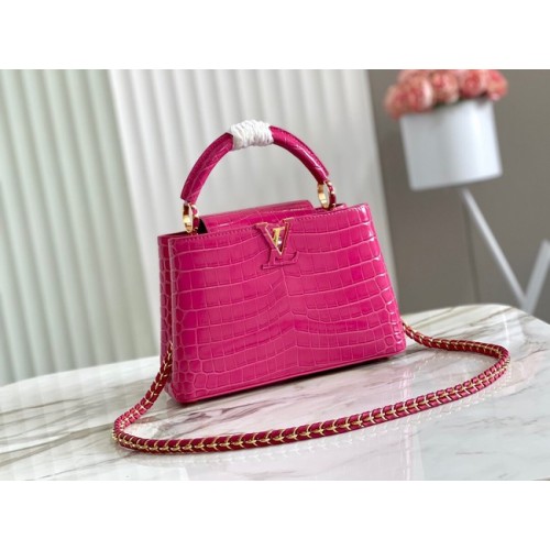 Louis Vuitton Krokodilleder CAPUCINES BB M48865 Rose