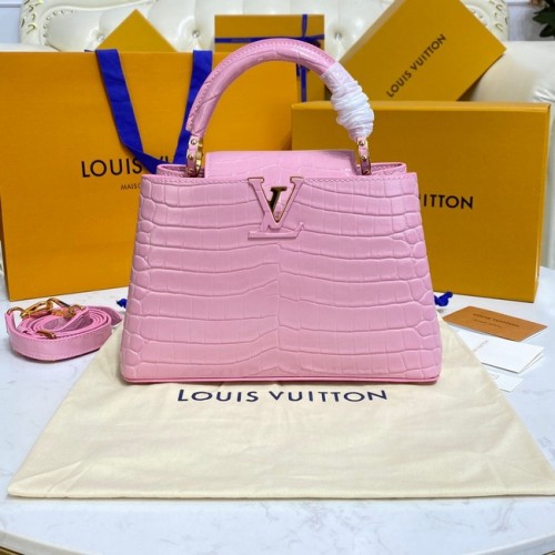 Louis Vuitton Krokodilleder CAPUCINES BB M81190 rosa