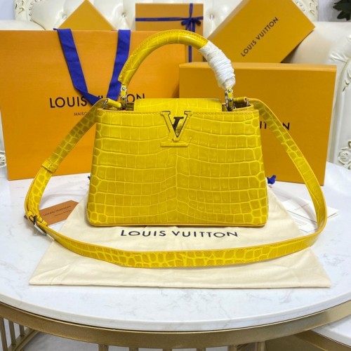Louis Vuitton Krokodilleder CAPUCINES BB M81190 gelb