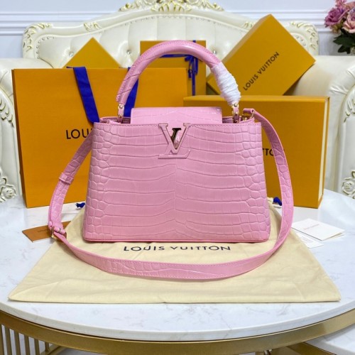Louis Vuitton Krokodilleder CAPUCINES M48866 rosa