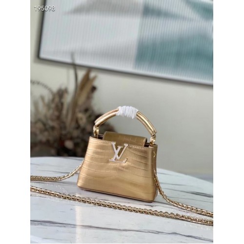 Louis Vuitton Krokodilleder CAPUCINES MINI M81190 Gold