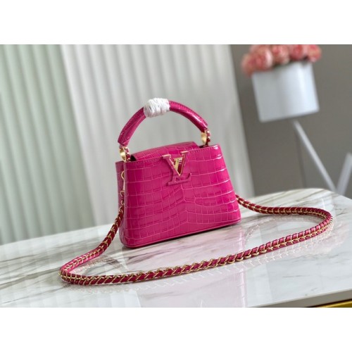 Louis Vuitton Krokodilleder CAPUCINES MINI M81190 Rose