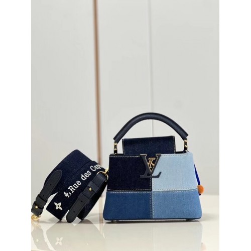 Louis Vuitton Denim CAPUCINES MINI M59430 blau
