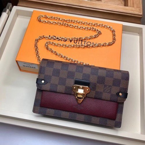 Louis Vuitton original VAVIN KETTENGELDBÖRSE N60237 Lie de Vin