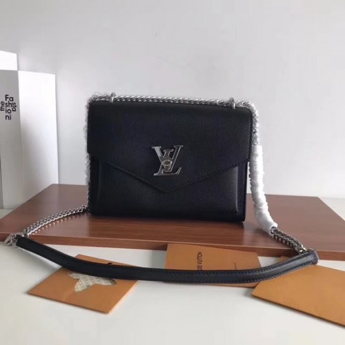 Louis Vuitton Original Leder Abendtasche Clutch Love Note MYLOCKME BB M51418 schwarz