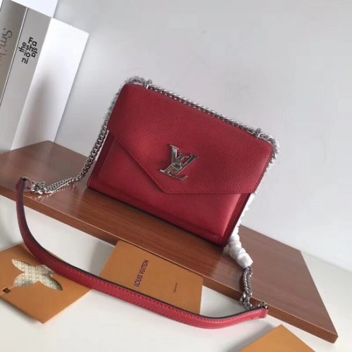 Louis Vuitton Original Leder Abendtasche Clutch Love Note MYLOCKME BB M51418 rot