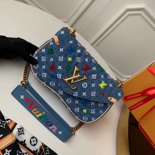 Louis Vuitton Original NEW WAVE Mittelgroße Tasche M53692 Blau