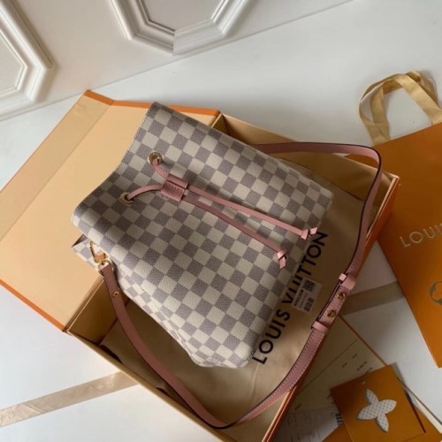 Original Louis Vuitton Damier Azur NEONOE N44022 rosa
