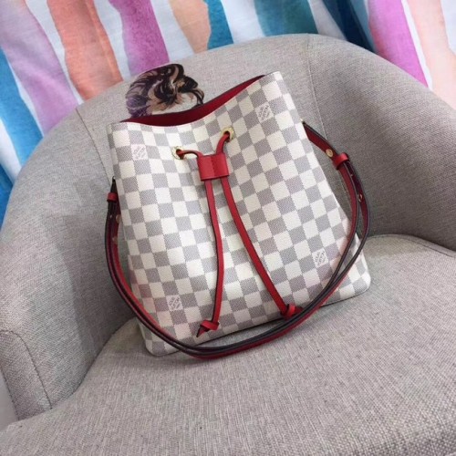 Original Louis Vuitton Damier Azur NEONOE N44022 rot