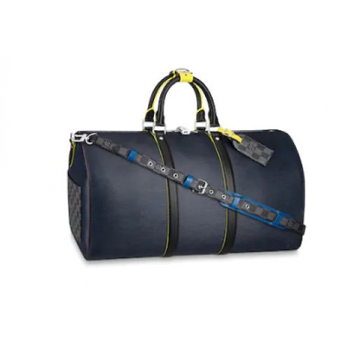 Louis Vuitton original KEEPALL BANDOULIERE 50 M55149 blau