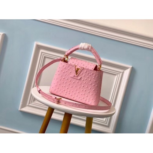 Louis Vuitton Original Straußenmuster CAPUCINES Mini M44611 Eau de Rose