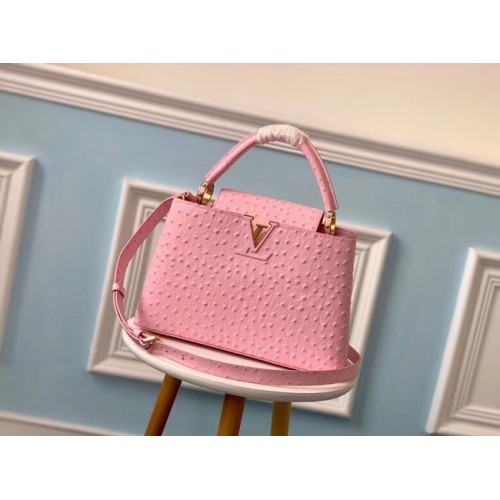 Louis Vuitton Original Straußenmuster CAPUCINES PM M53665 Eau de Rose