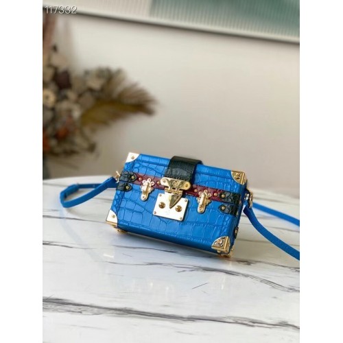 Original Louis Vuitton PETITE MALLE N92049 blau