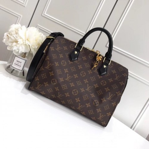 Original Louis Vuitton SPEEDY BANDOULIERE 30 M41112 schwarz