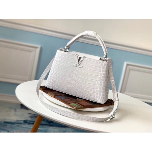 Louis Vuitton Original Krokodil CAPUCINES PM M53665 Creme