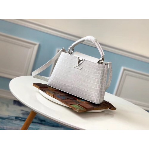 Louis Vuitton Original Krokodil CAPUCINES PM M94587 Creme