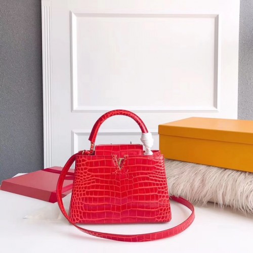 Louis Vuitton Original Krokodil CAPUCINES PM M94587 rot