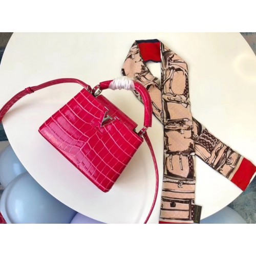 Louis Vuitton Original Krokodil CAPUCINES PM M94587 Rose