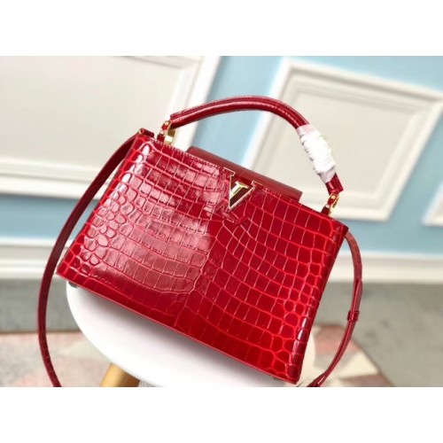 Louis Vuitton Original Krokodil CAPUCINES PM N93163 rot