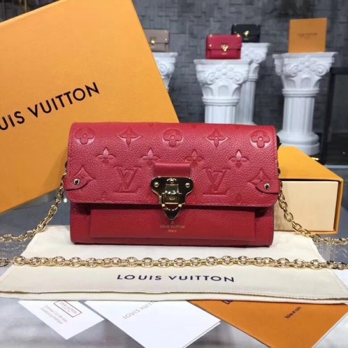 Louis Vuitton Original Mongram Empreinte KETTENGELDBÖRSE M63399 ROT