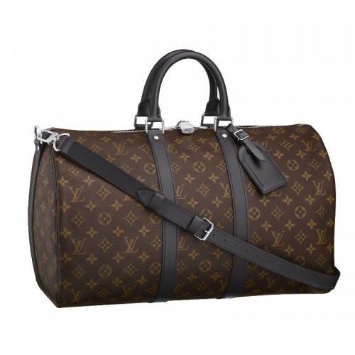 Louis Vuitton Monogram Makassar Canvas Keepall 45 Strap M56711