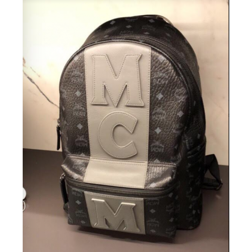 MCM Rucksack aus schwarzem Leder