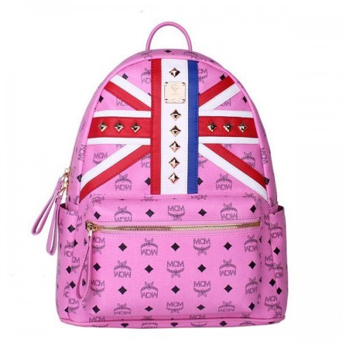 MCM Medium Flag of UK Rucksack MC5173 Rosy