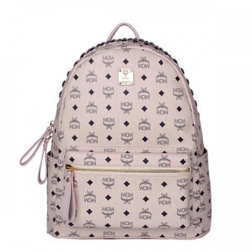 MCM Medium Top Studs Rucksack MC4232 Beige