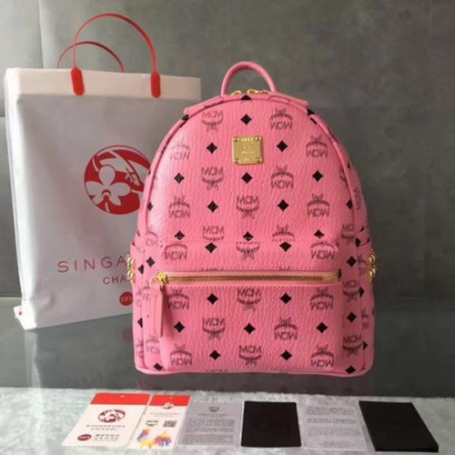 MCM Rucksack mit mittelgroßen Nieten MCM0039 Pink