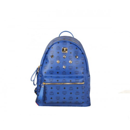 MCM Stark Rucksack Jumbo aus Kalbsleder 8006 Blau