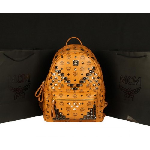 MCM Stark Rucksack Jumbo aus Kalbsleder 8100 Camel