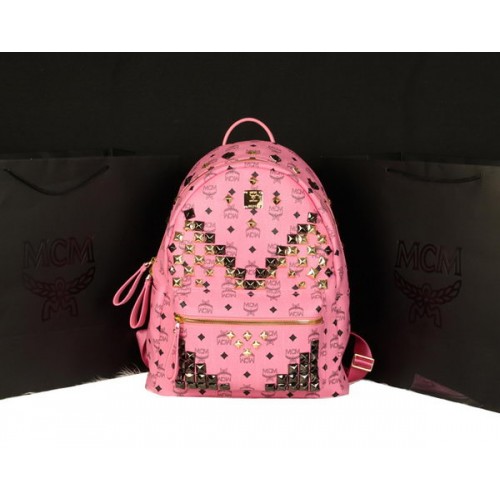 MCM Stark Rucksack Jumbo aus Kalbsleder 8100 Pink