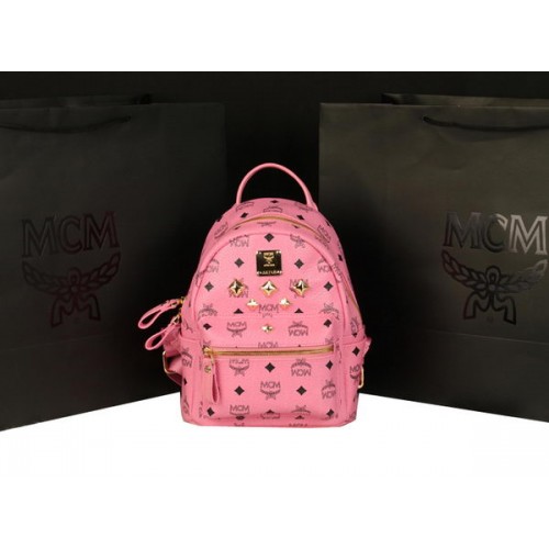 MCM Stark Rucksack Medium aus Kalbsleder 8003 Pink