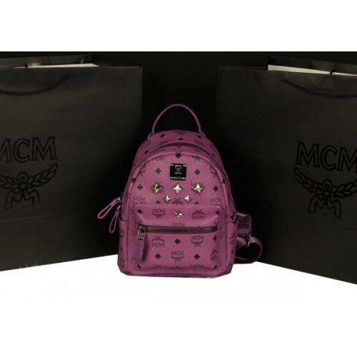 MCM Stark Rucksack Medium aus Kalbsleder 8003 Lila