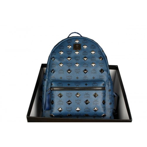 MCM Stark Rucksack mini aus Kalbsleder 8031 Königsblau
