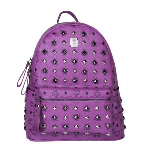 MCM Stark Studded Medium Rucksack MC2089 Lila