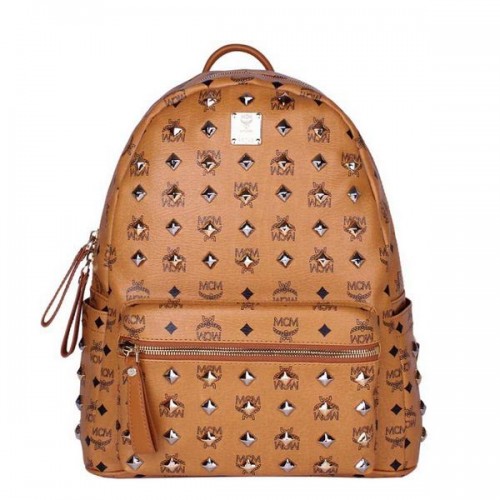 MCM Stark Studded Medium Rucksack MC2089 Weizen