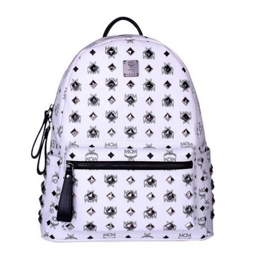 MCM Stark Studded Medium Rucksack MC2089 Weiß