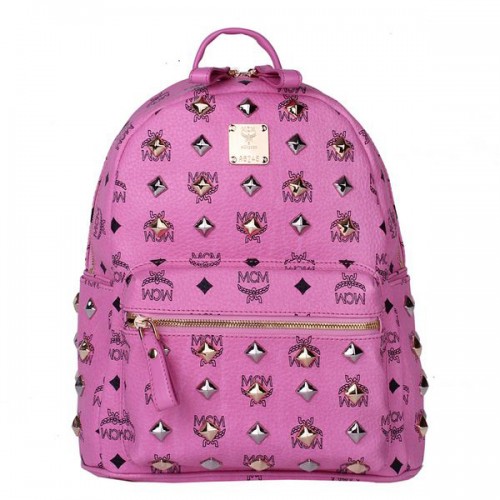 MCM Stark Nieten Kleiner Rucksack MC2089S Rosy